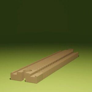 BRIO flex rail with side guards is a beautifully designed 3D printable model, pe